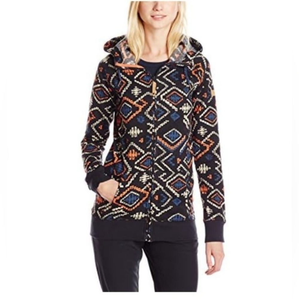 Roxy Dry Flight Technology Resin knit Fleece Full zipper Hoodie Size‎ M